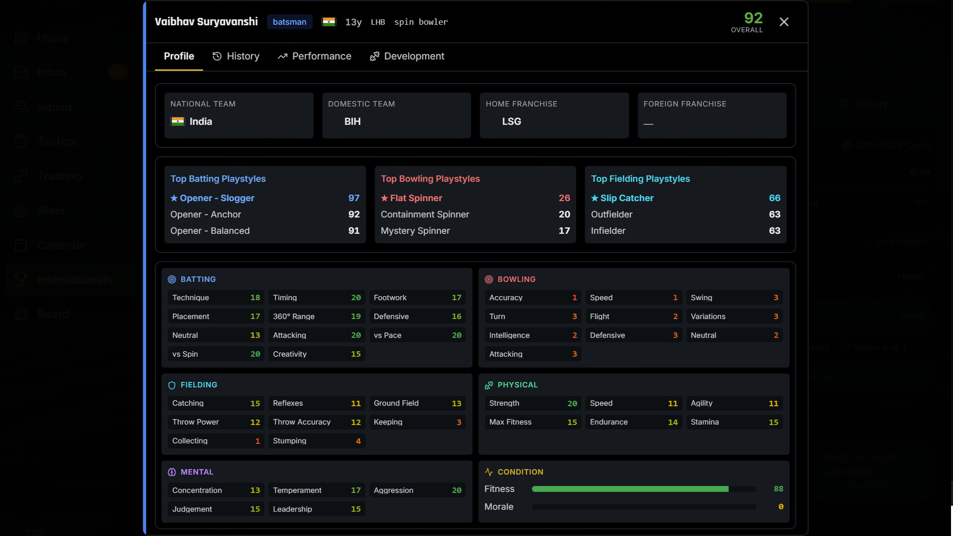 Cricket Manager screenshot 3