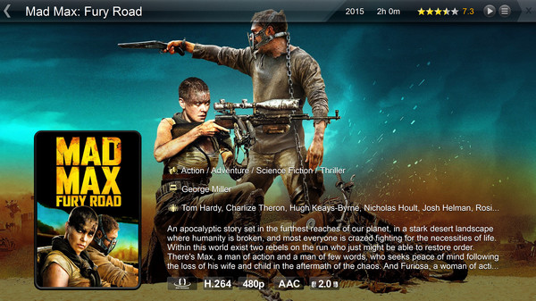 Zoom Player - 4K fullscreen navigation skin screenshot 5