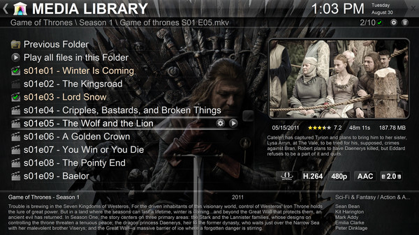 Zoom Player - 4K fullscreen navigation skin screenshot 6