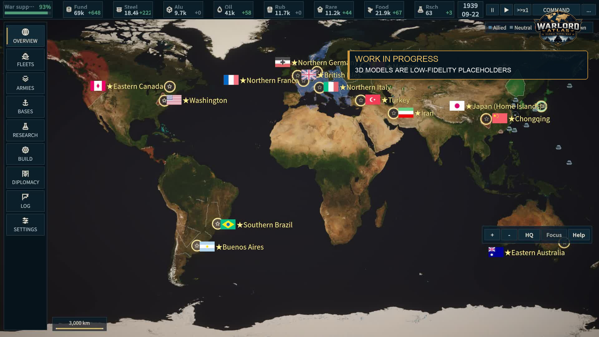 Warlord Atlas: Global Naval War screenshot 1