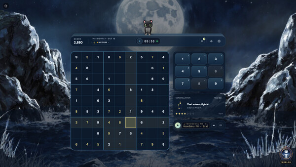 MoonDoku: Sudoku Nights screenshot 3