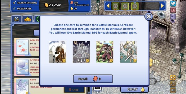 Screenshot z Ragnarok Clicker