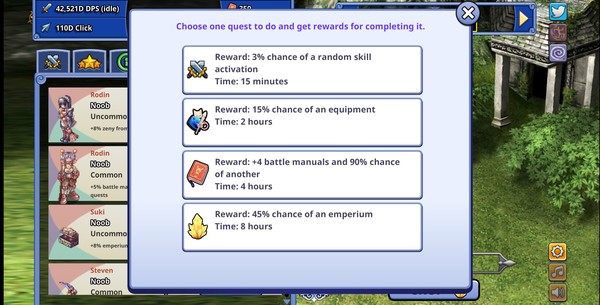 Screenshot z Ragnarok Clicker