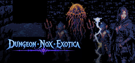 Dungeon Nox Exotica game cover art showing a dark fantasy dungeon