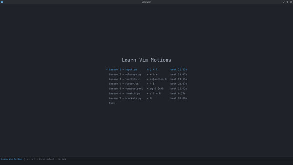 vim racer screenshot 2
