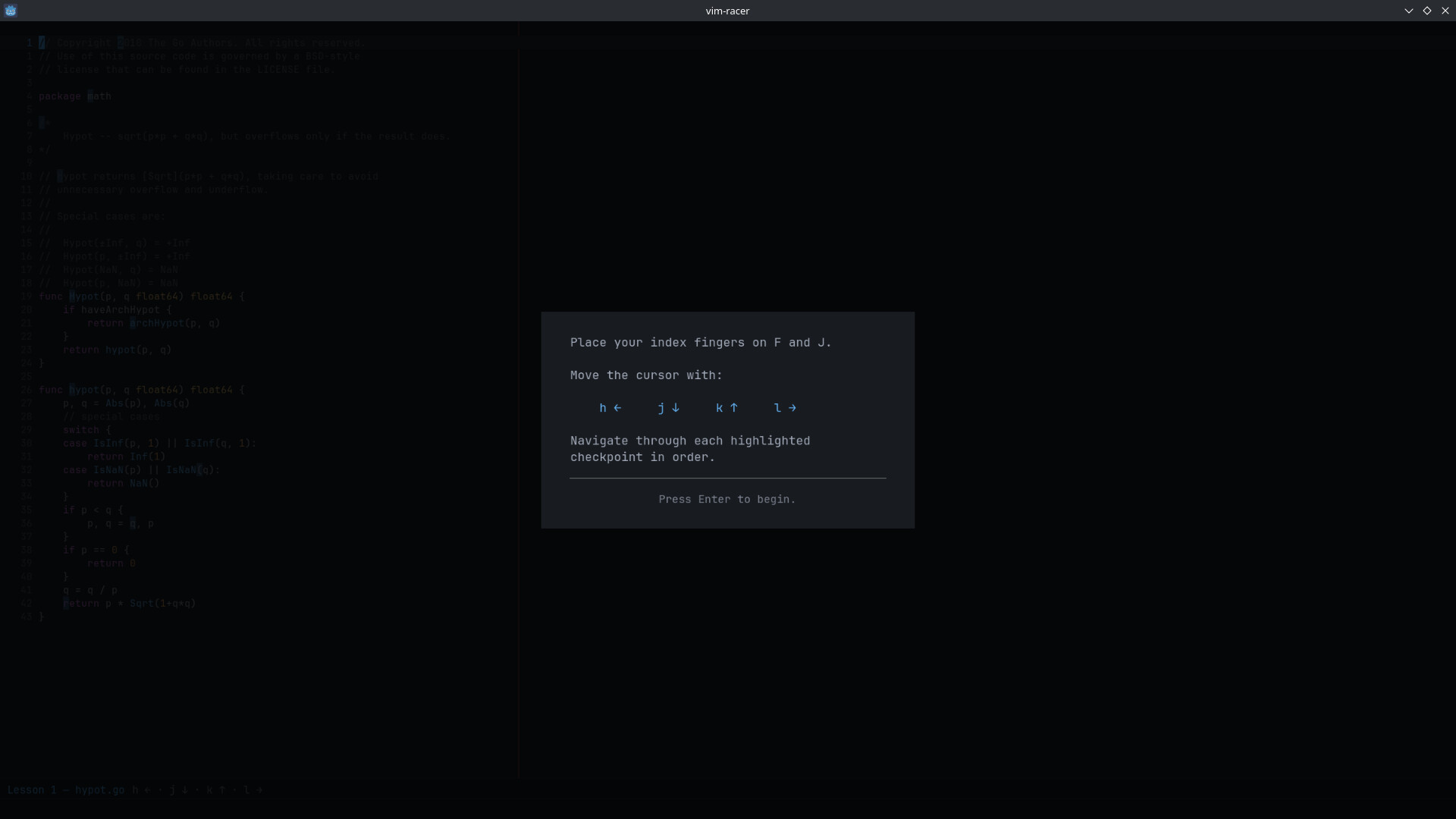 vim racer screenshot #3