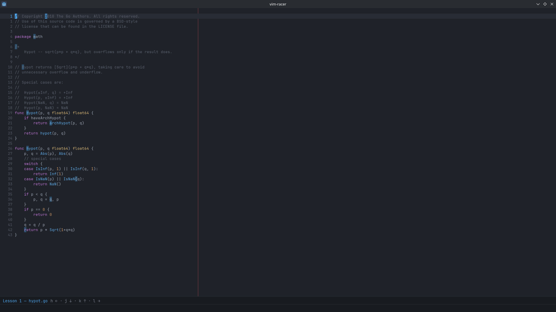 vim racer screenshot #4