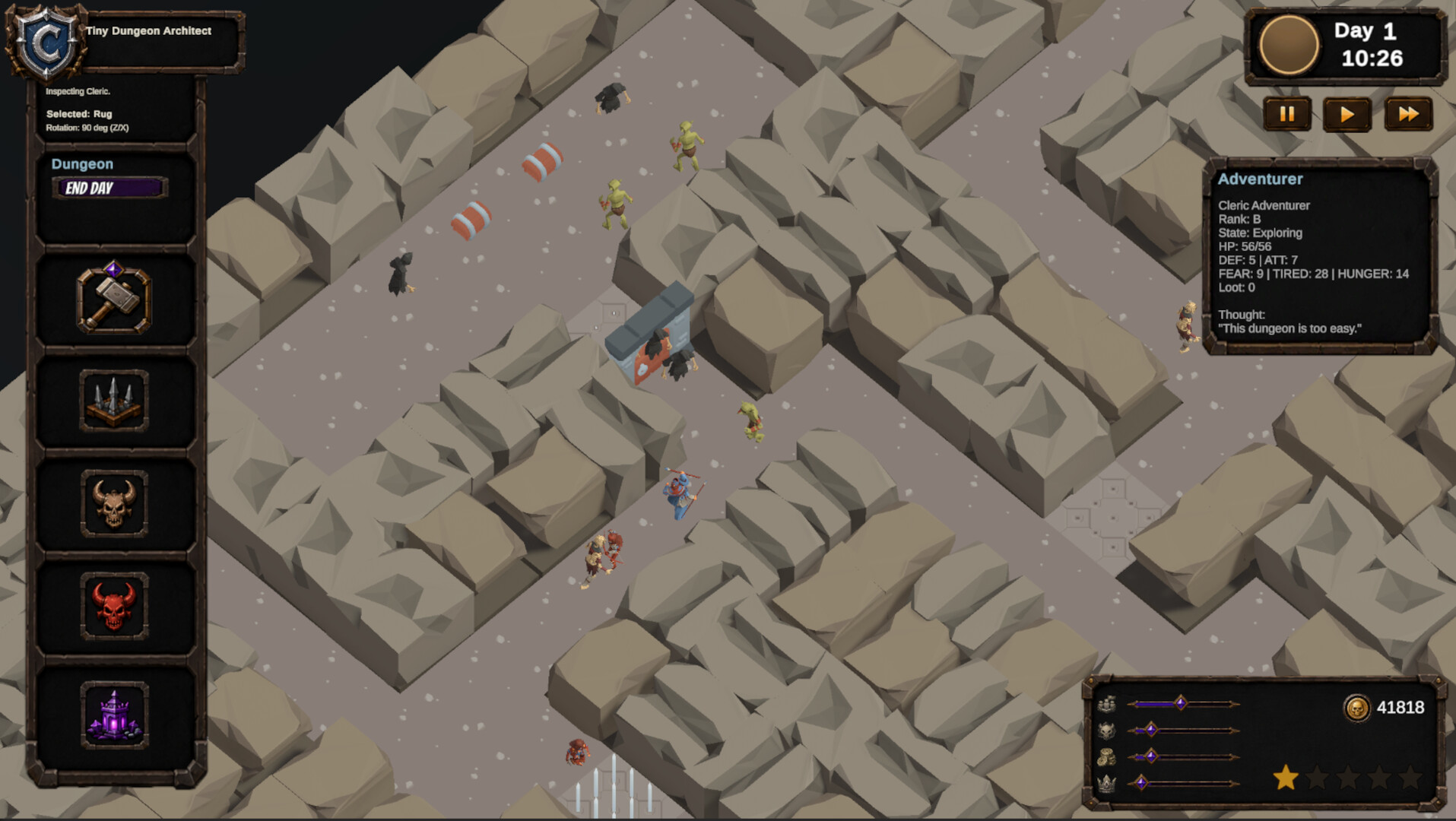 Fame & Fear: Dungeon Architect screenshot 1