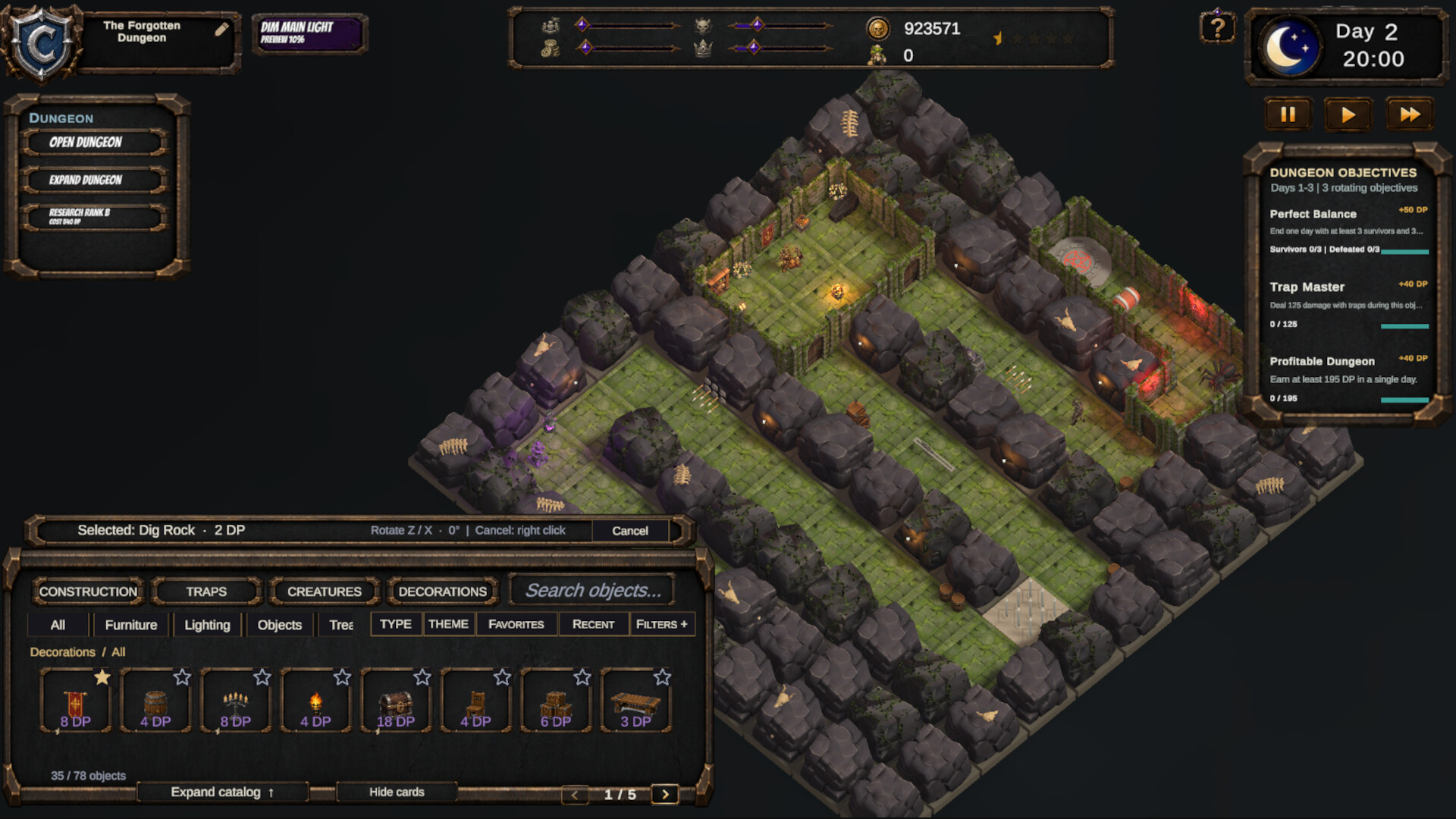 Fame & Fear: Dungeon Architectのスクリーンショット 1