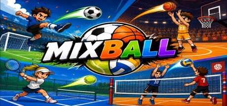 MIXBALL: Football Basketball Volleyball Tennis header art