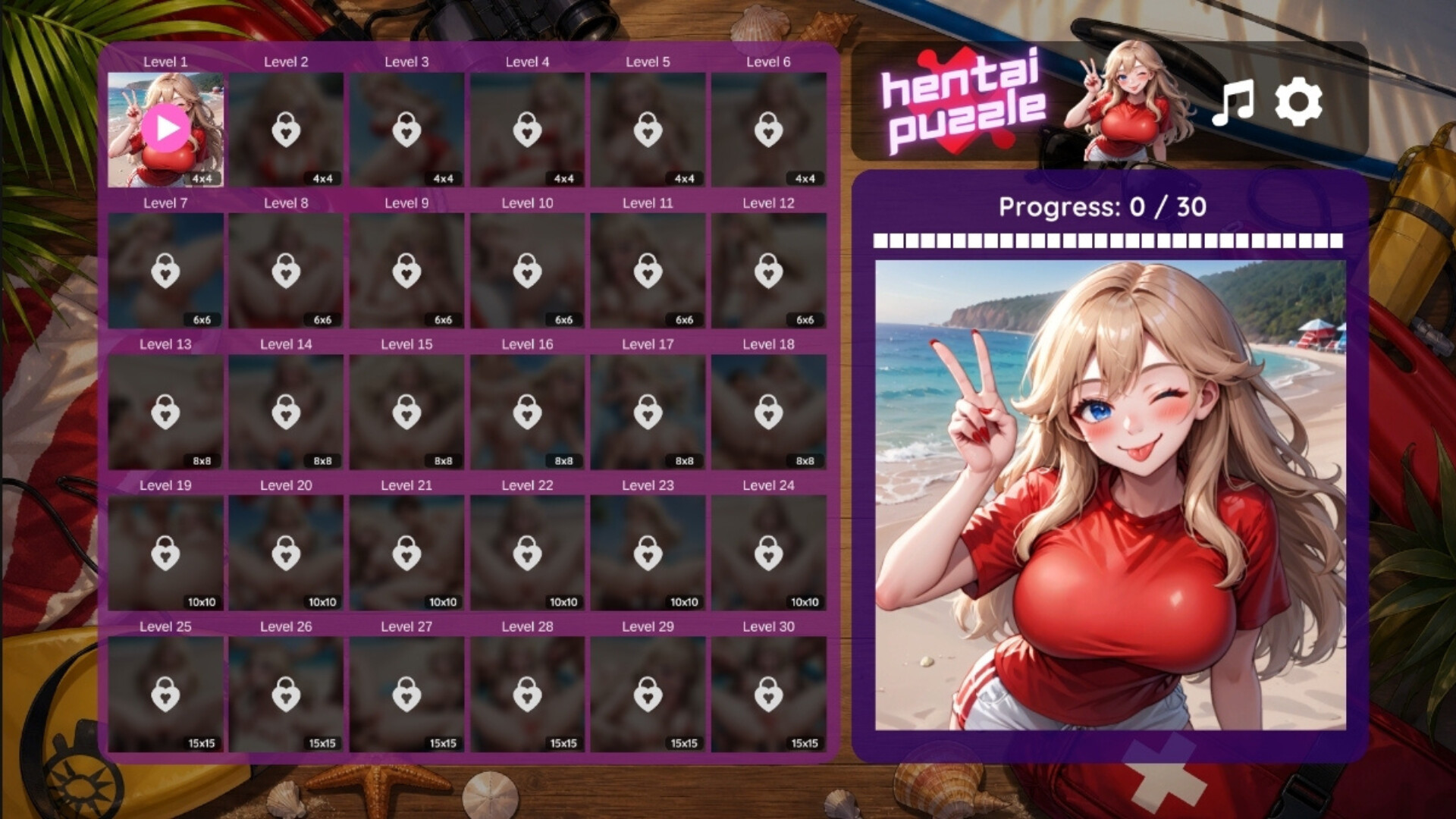 Hentai Puzzle: Sunny screenshot 1