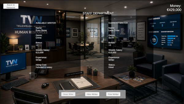TV Network Simulator Screenshot