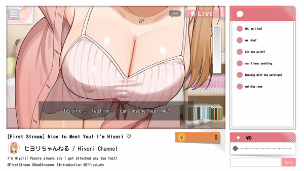 Can-do Streamer Hiyori-chan (No lewd comments please!) screenshot 2