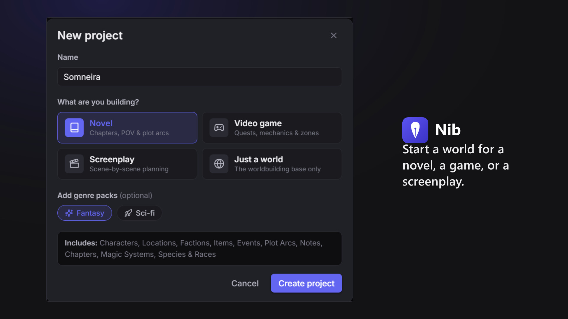 Nib screenshot