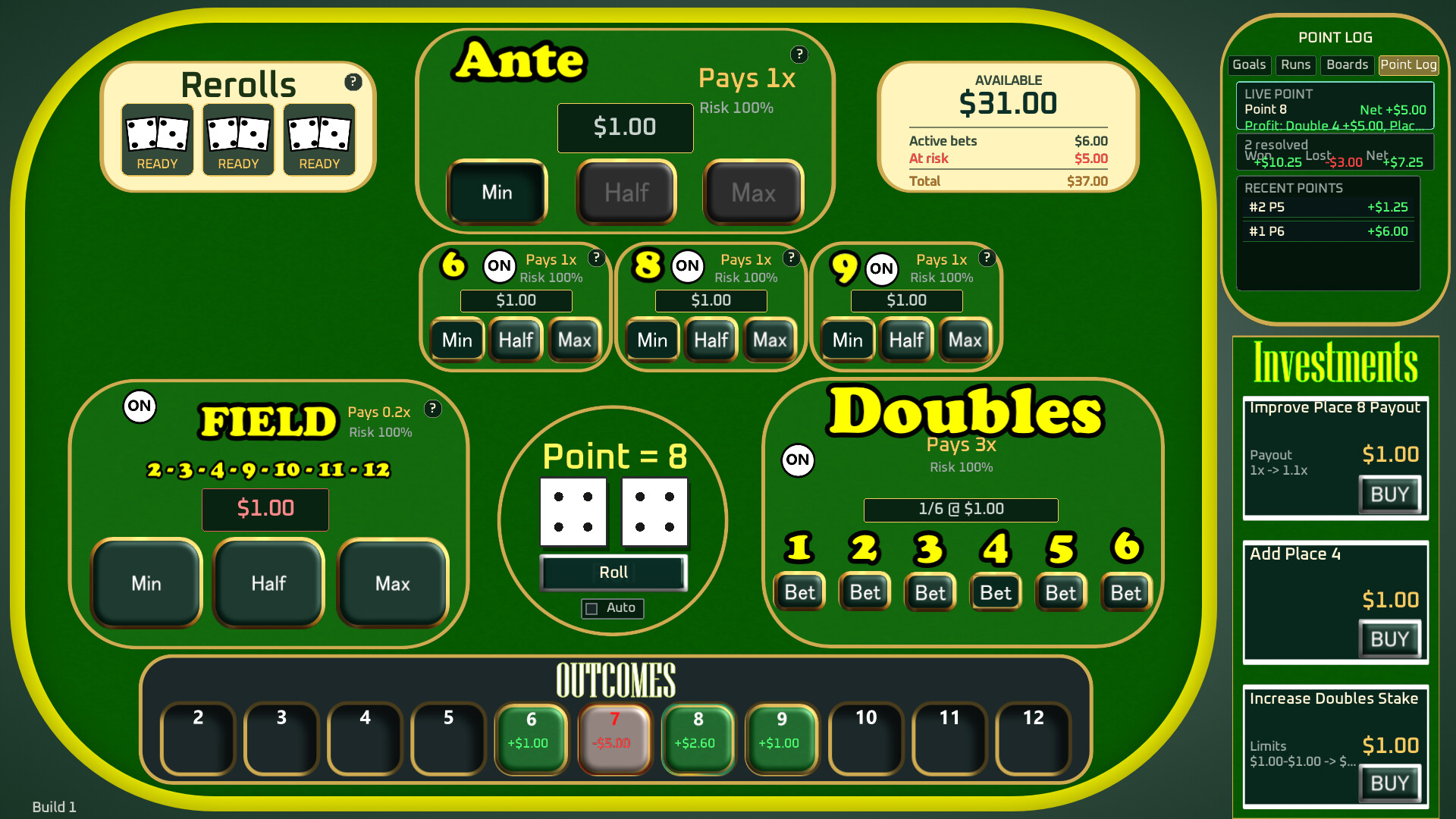 Incrementable Craps screenshot 2