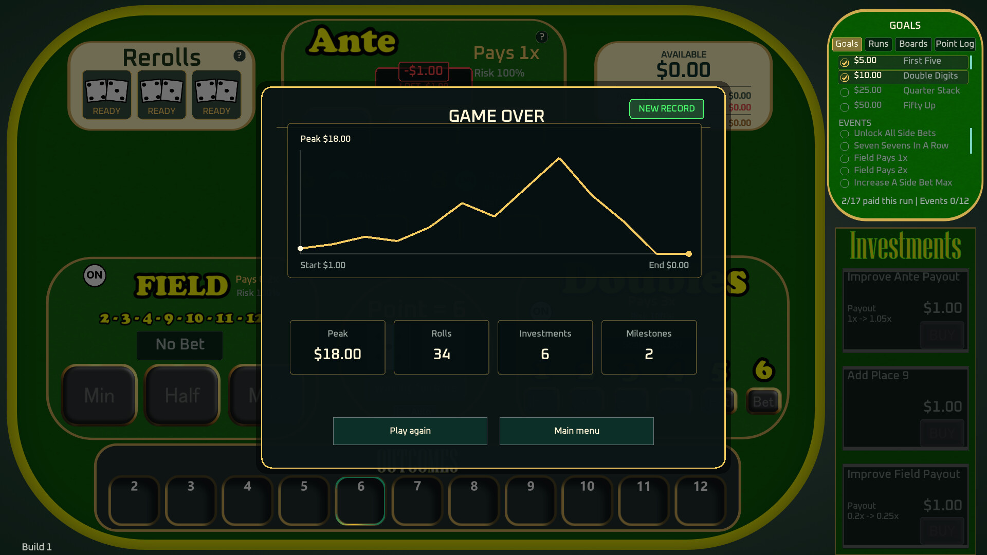 Incrementable Craps screenshot 4