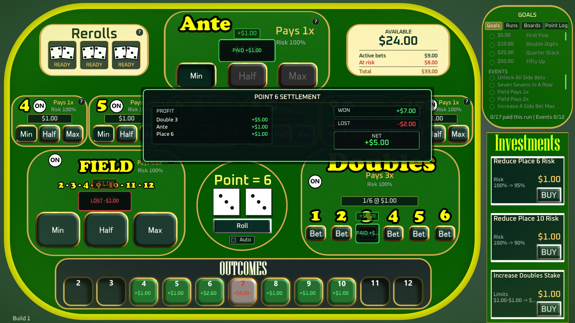 Incrementable Craps screenshot 3