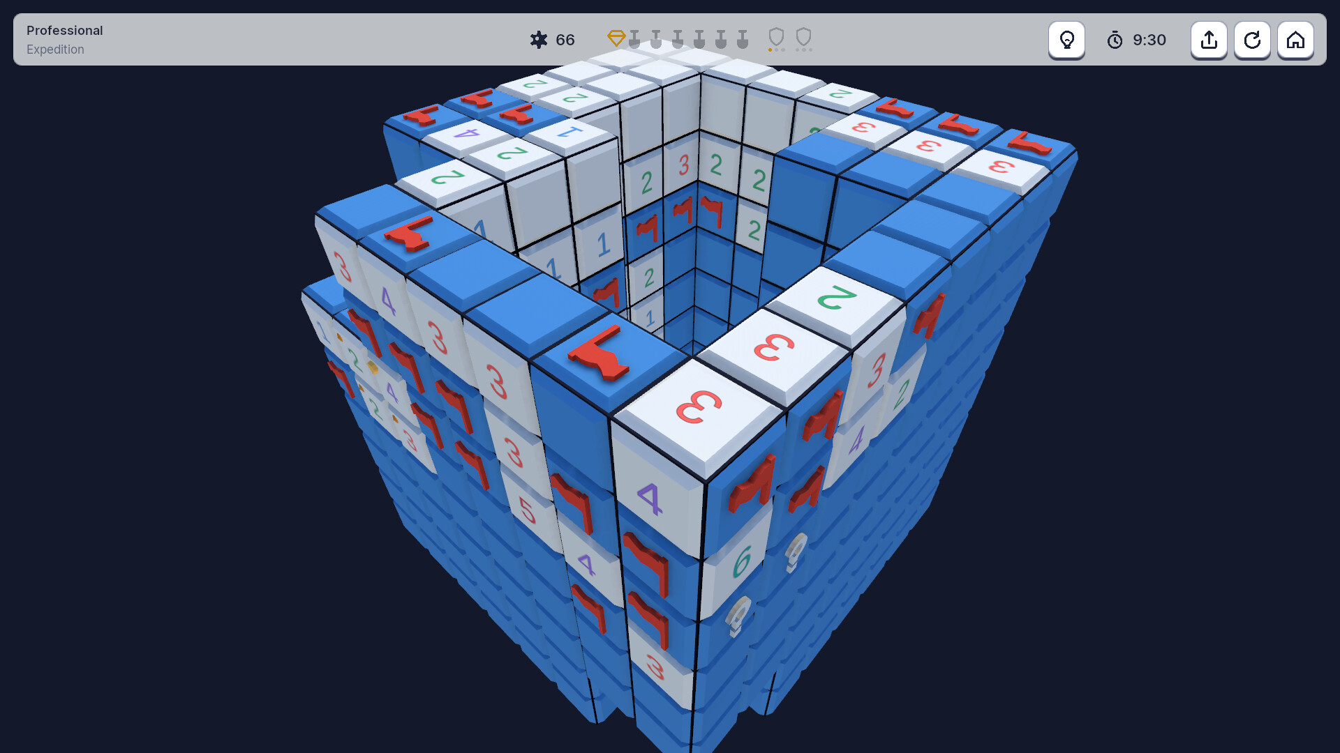 Cube Sweeper: 3D Minesweeper screenshot #1