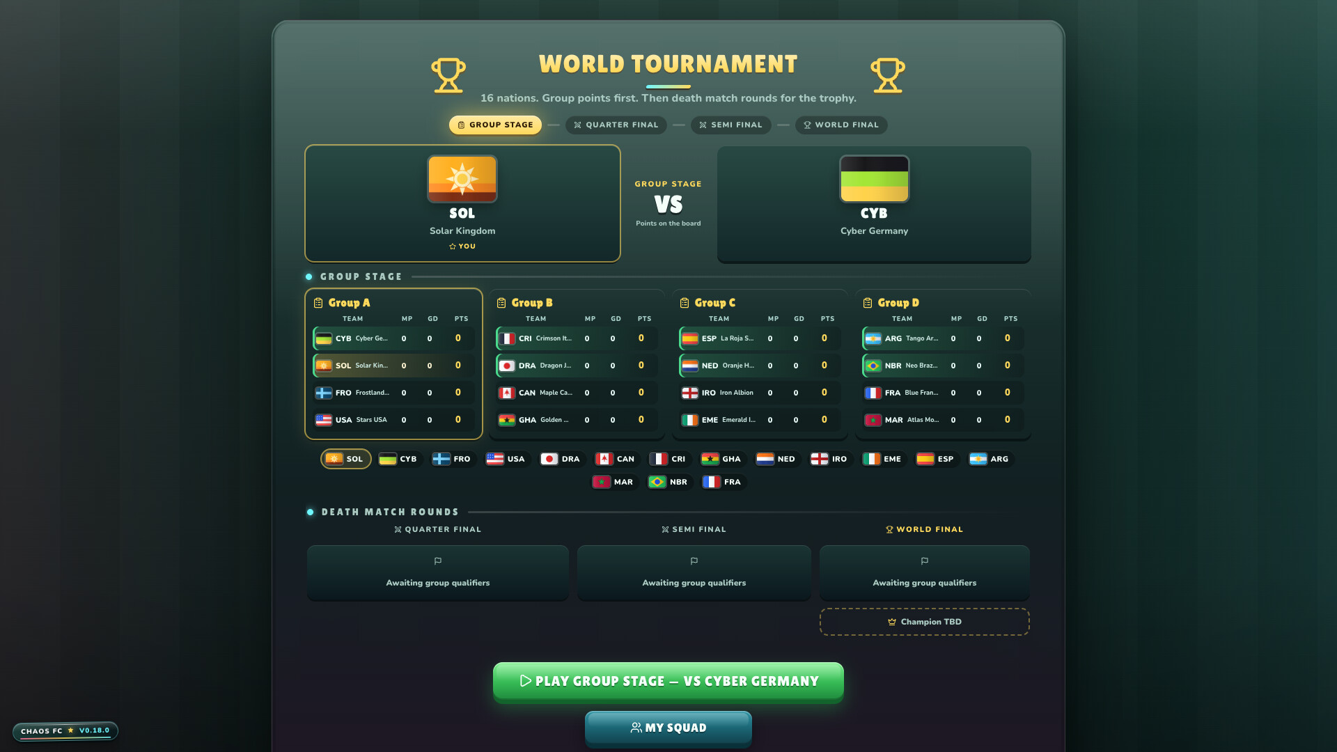 Chaos Football Club screenshot