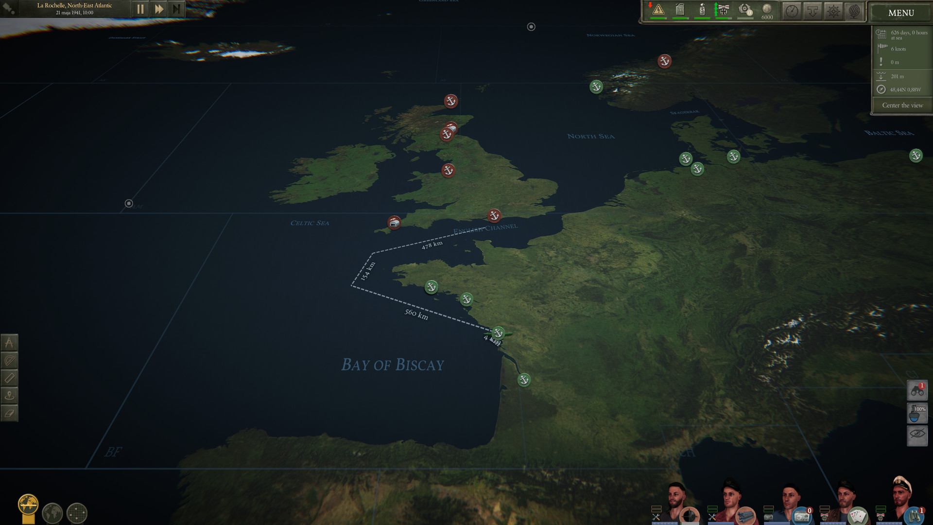 Скриншот игры UBOAT - 5