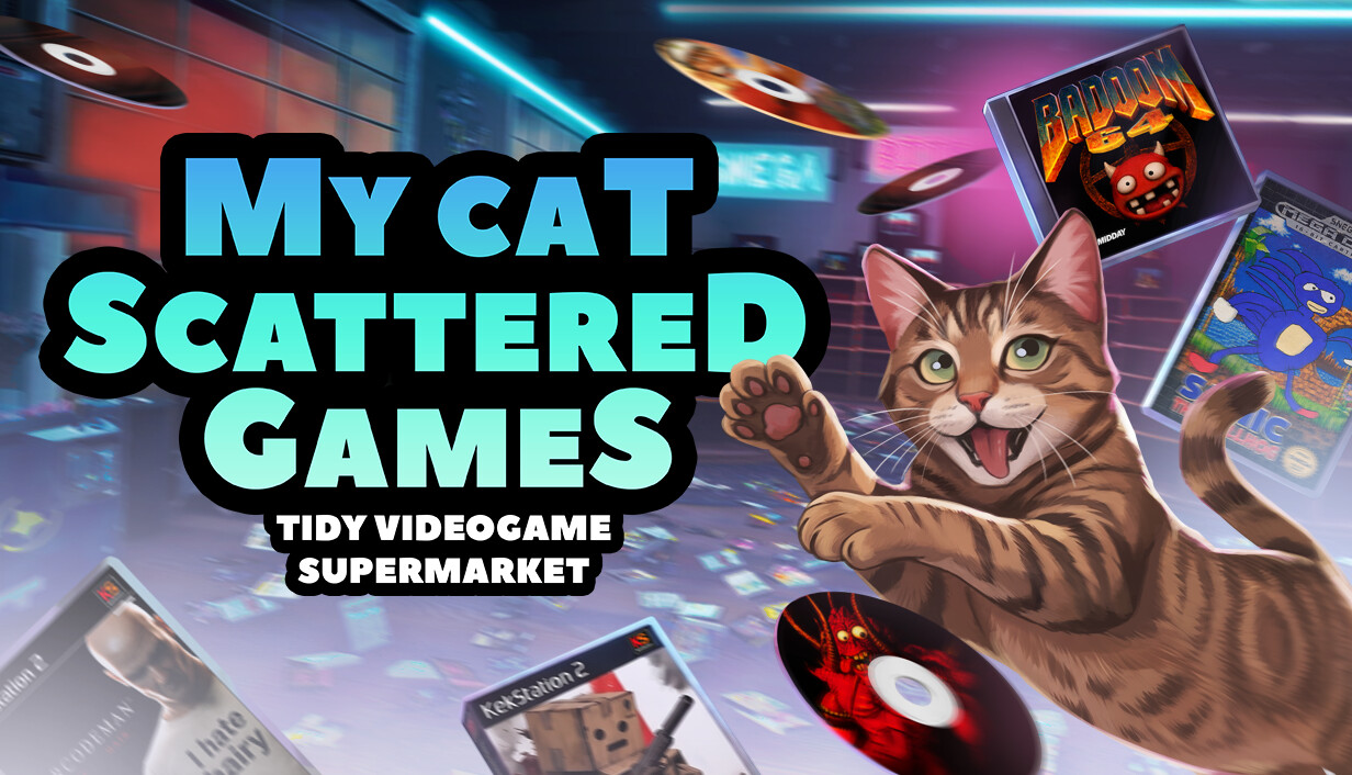 MY CAT SCATTERED GAMES: Tidy Videogame Supermarket cover art