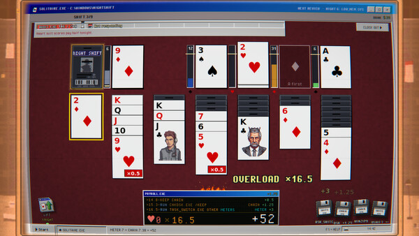 SOLITAIRE.EXE: A Roguelike on the Night Shift screenshot 5