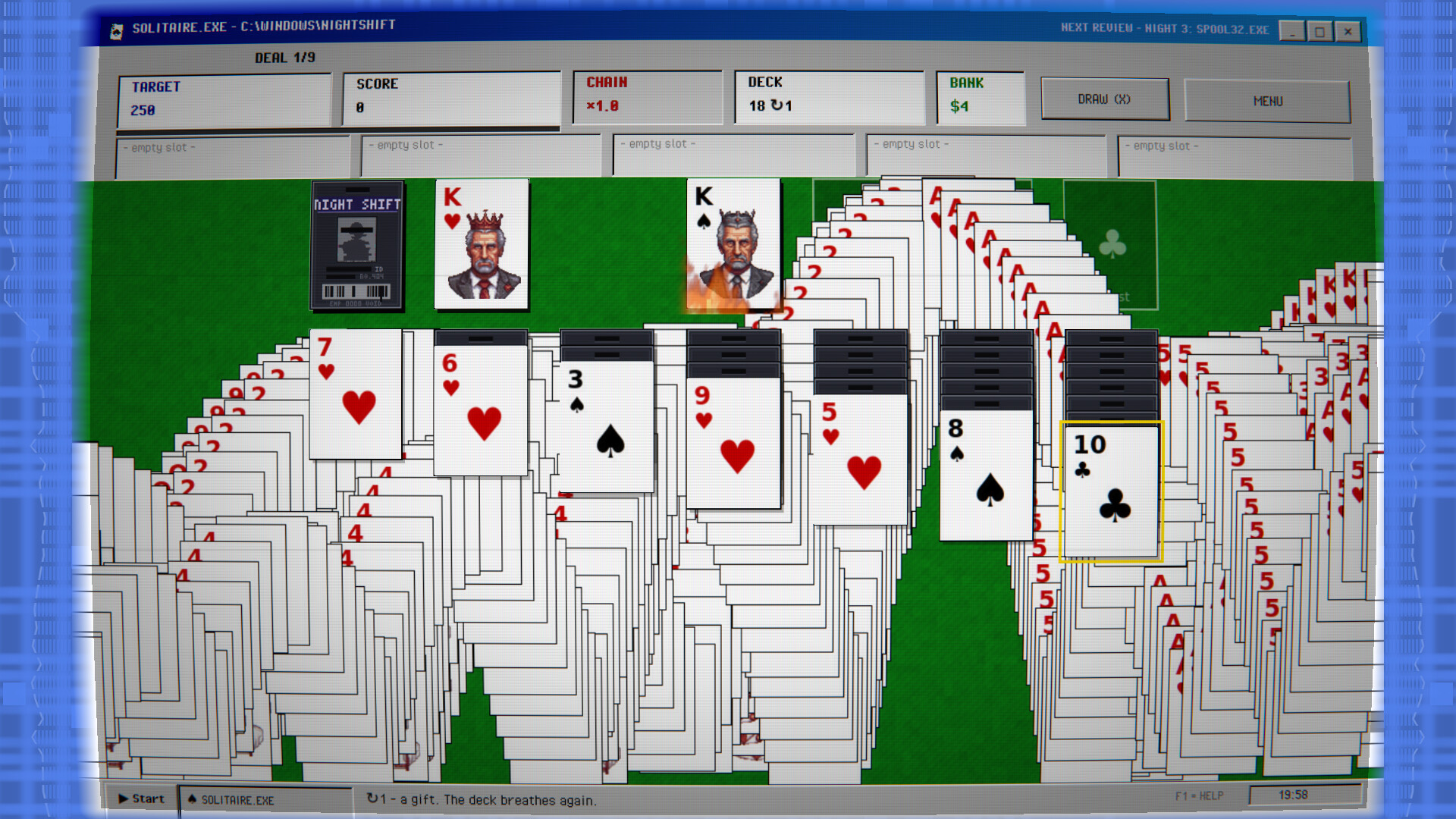 SOLITAIRE.EXE: Klondike with a Slot Habit screenshot 1