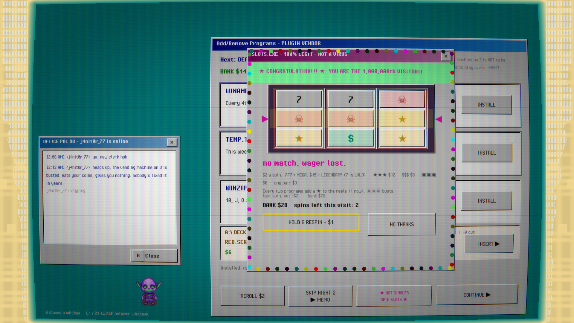 SOLITAIRE.EXE: Klondike with a Slot Habit screenshot 2