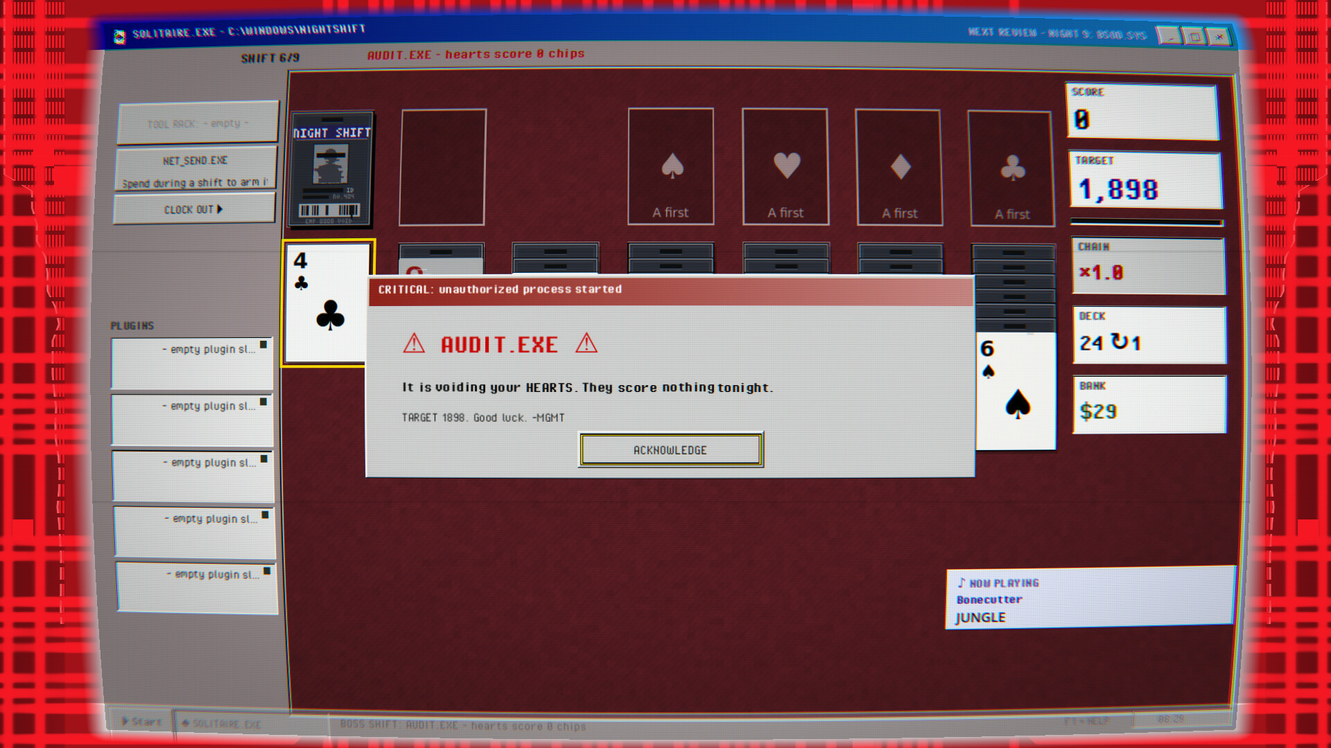 SOLITAIRE.EXE: A Roguelike on the Night Shift screenshot 6