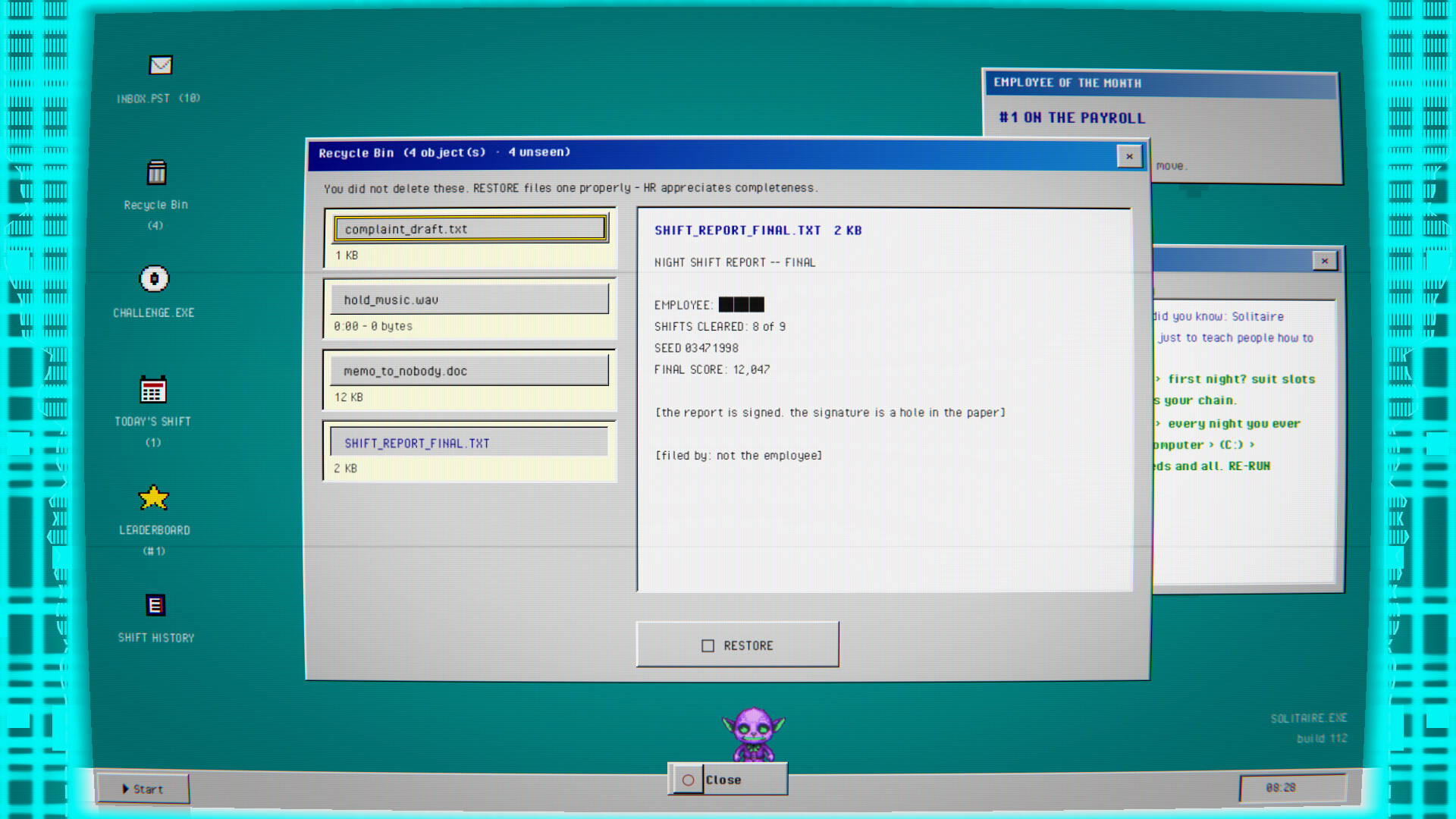 SOLITAIRE.EXE: A Roguelike on the Night Shift screenshot 11