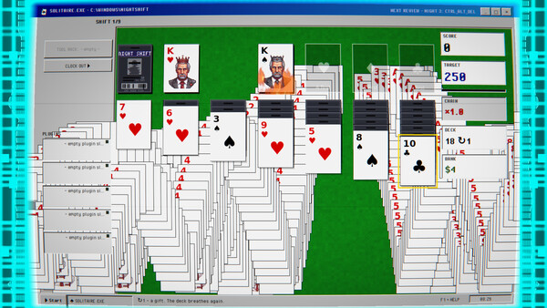 Скриншот 4 из игры SOLITAIRE.EXE: A Roguelike on the Night Shift