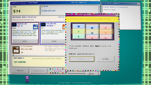 Скриншот 5 из игры SOLITAIRE.EXE: A Roguelike on the Night Shift