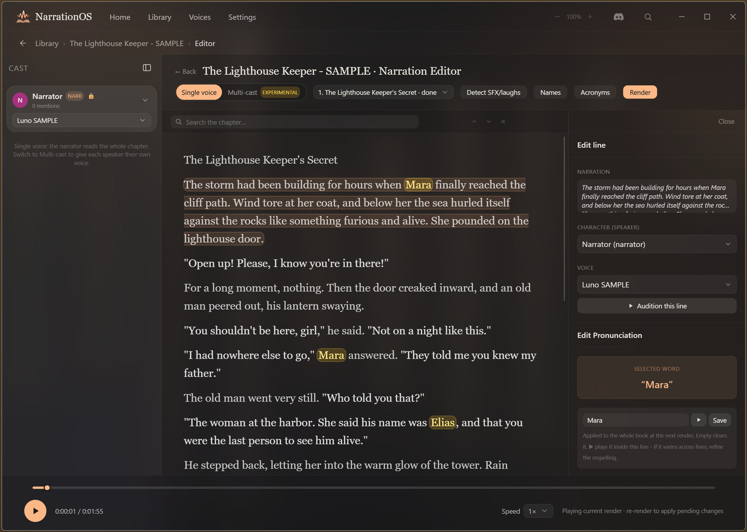 Narration OS screenshot 5