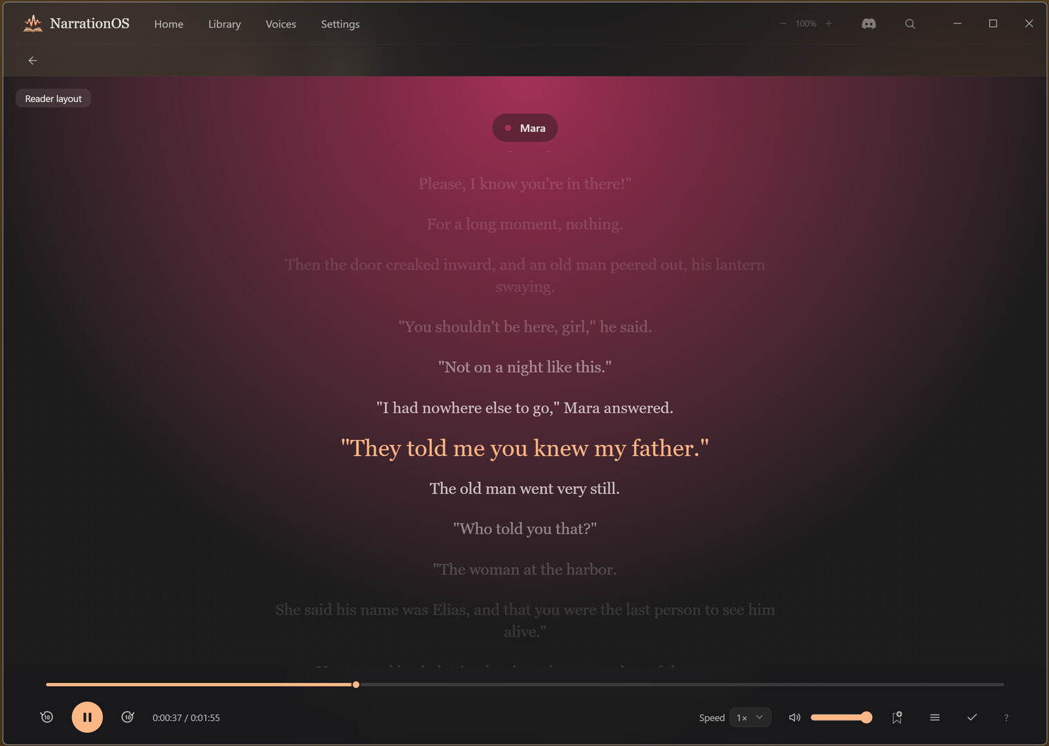 Narration OS screenshot 4