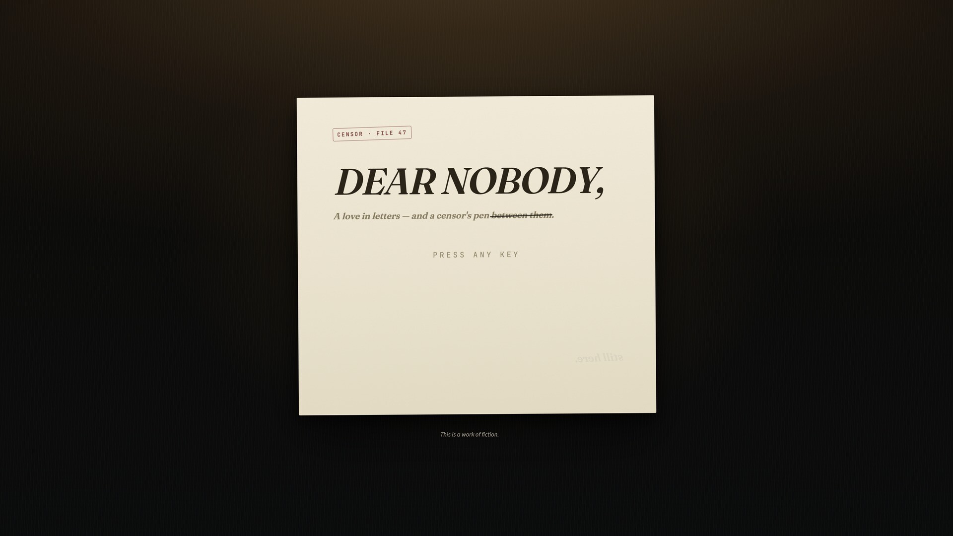 Dear Nobody screenshot 1