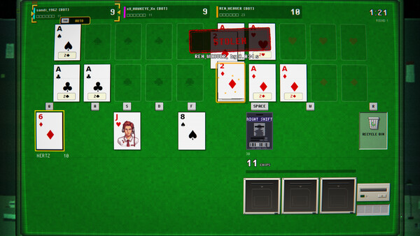 SOLITAIRE.EXE: A Roguelike on the Night Shift Demo 스크린샷 2