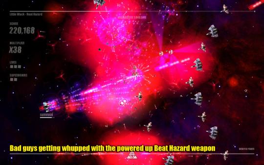 Screenshot z Beat Hazard