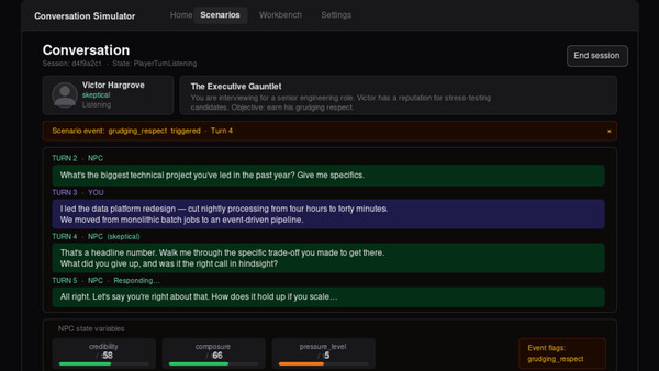 Conversation Simulator Screenshot