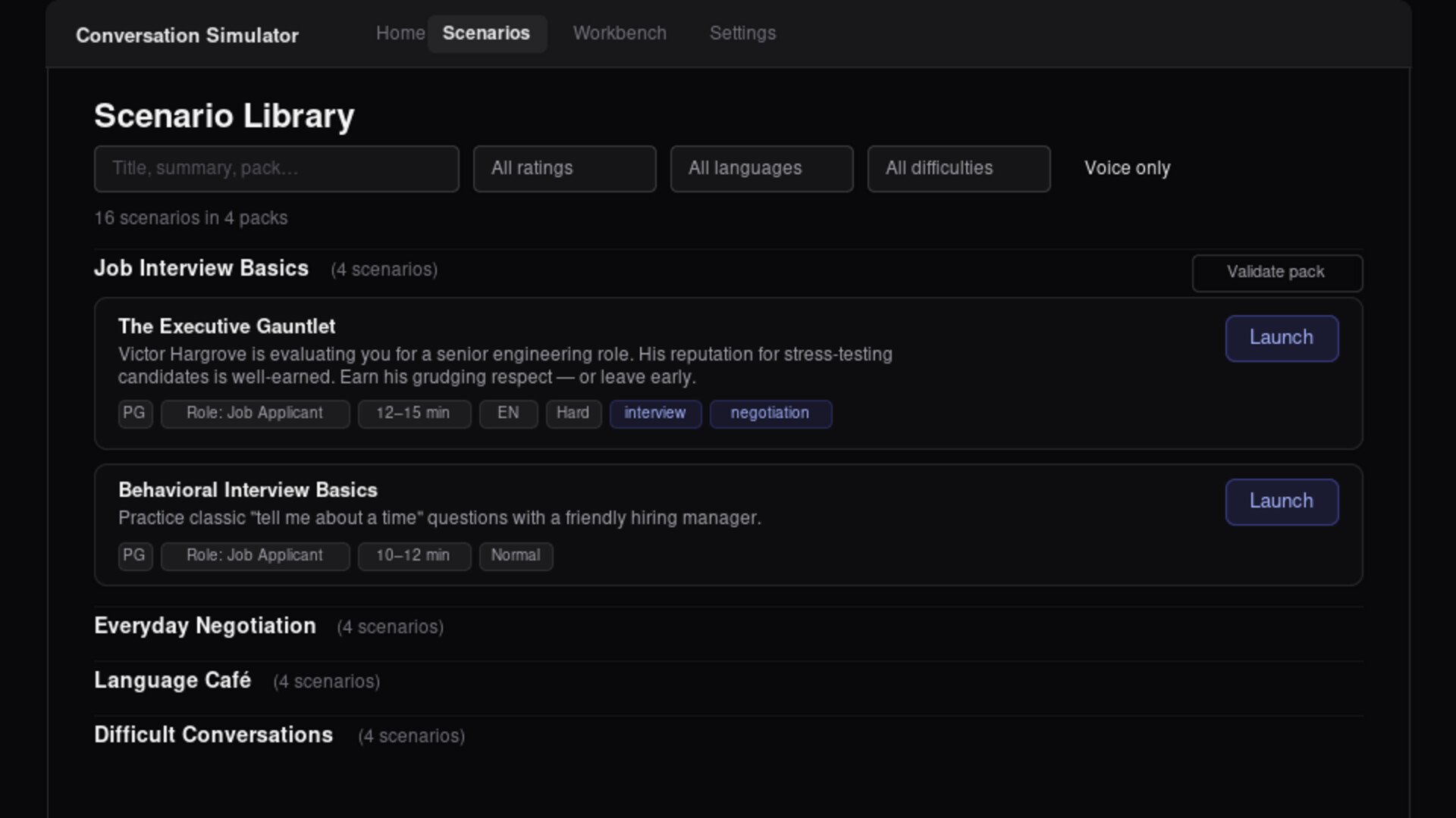 Conversation Simulator screenshot 2