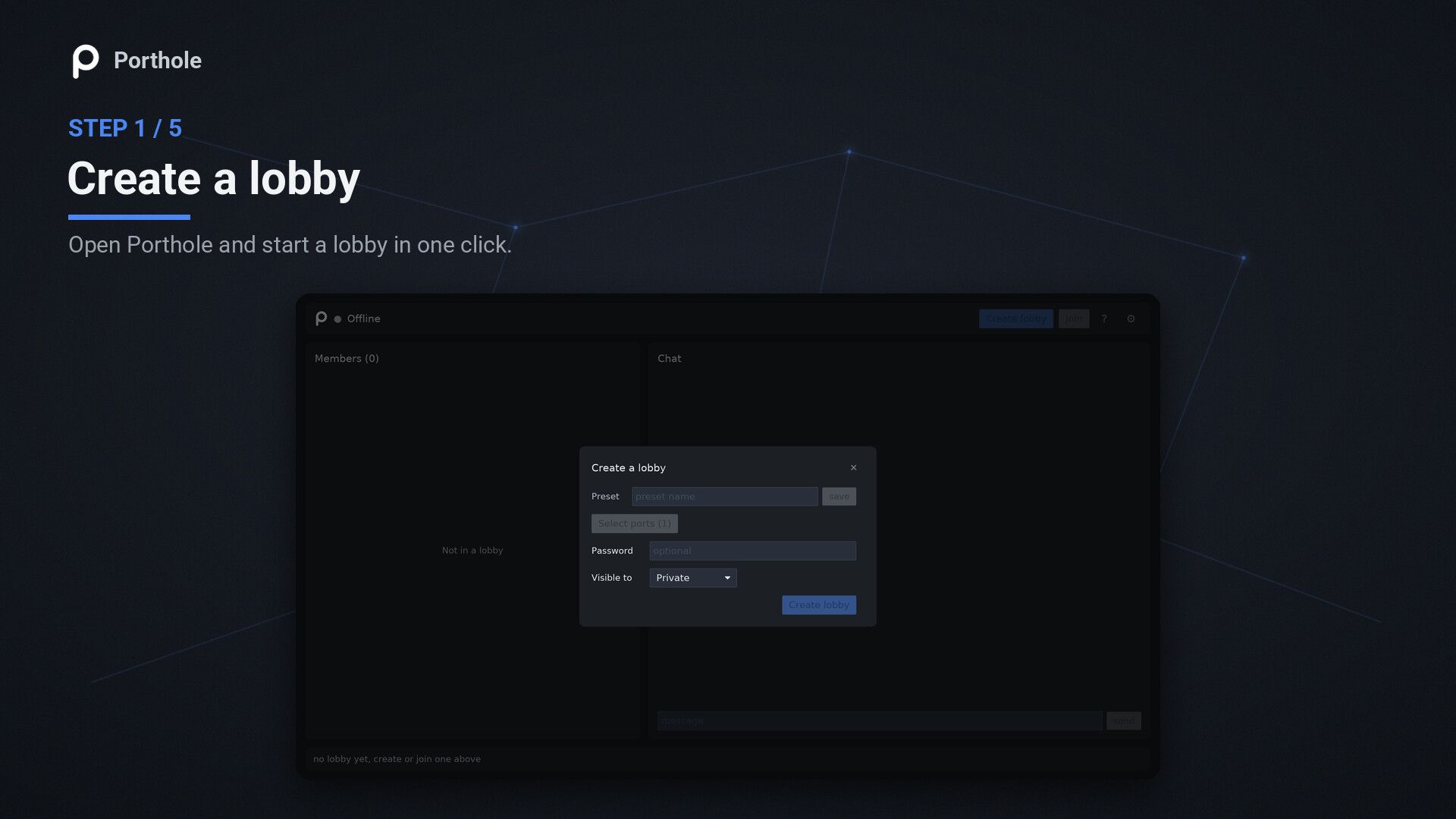 Porthole - Local Port Sharing screenshot