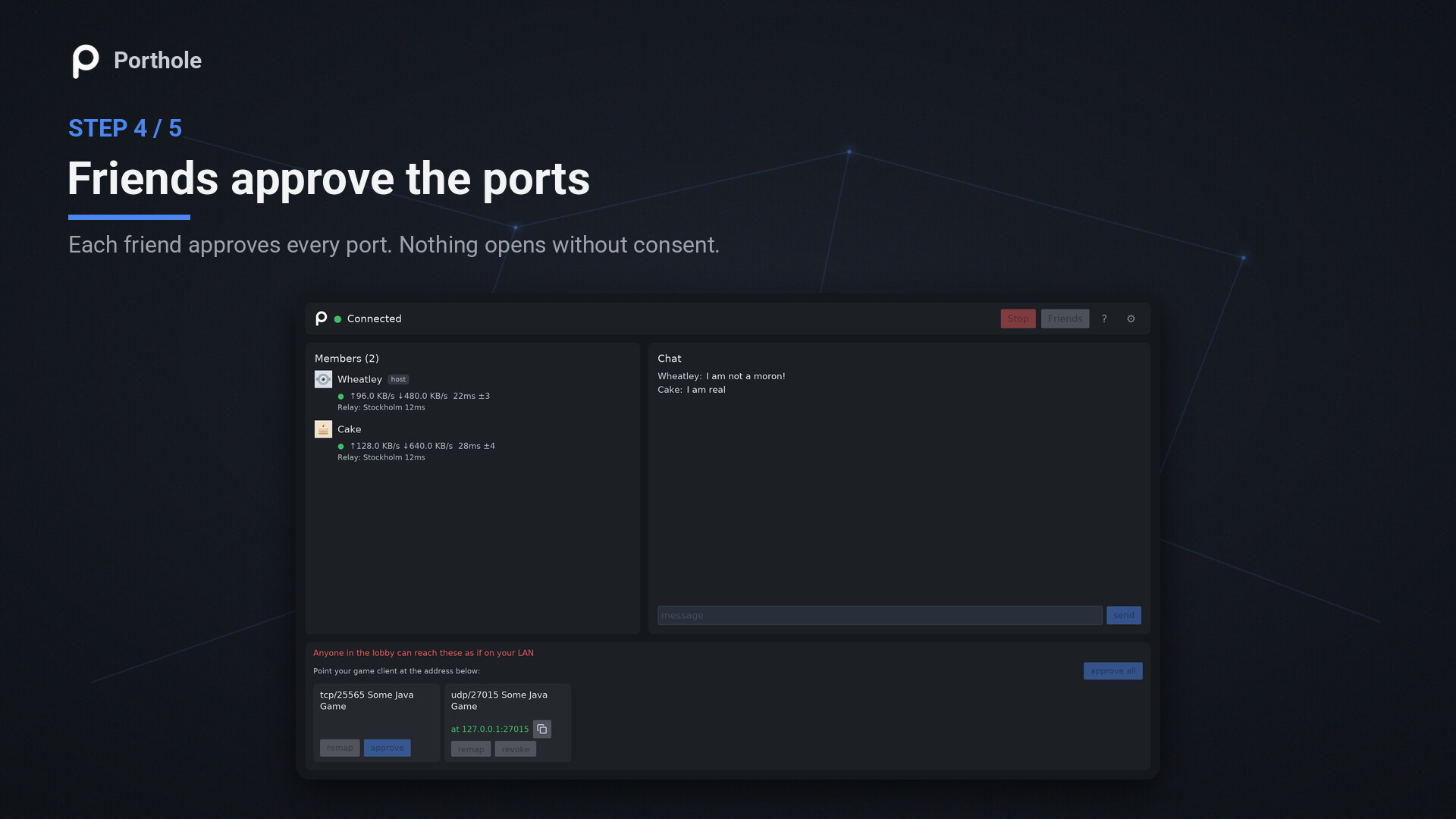 Porthole - Local Port Sharing screenshot