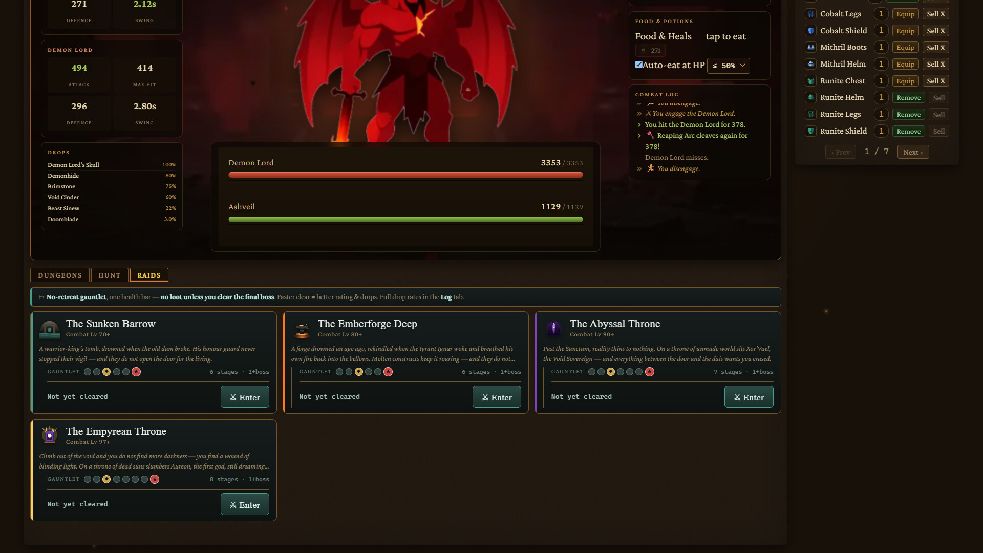 Cindervale Idle screenshot 5