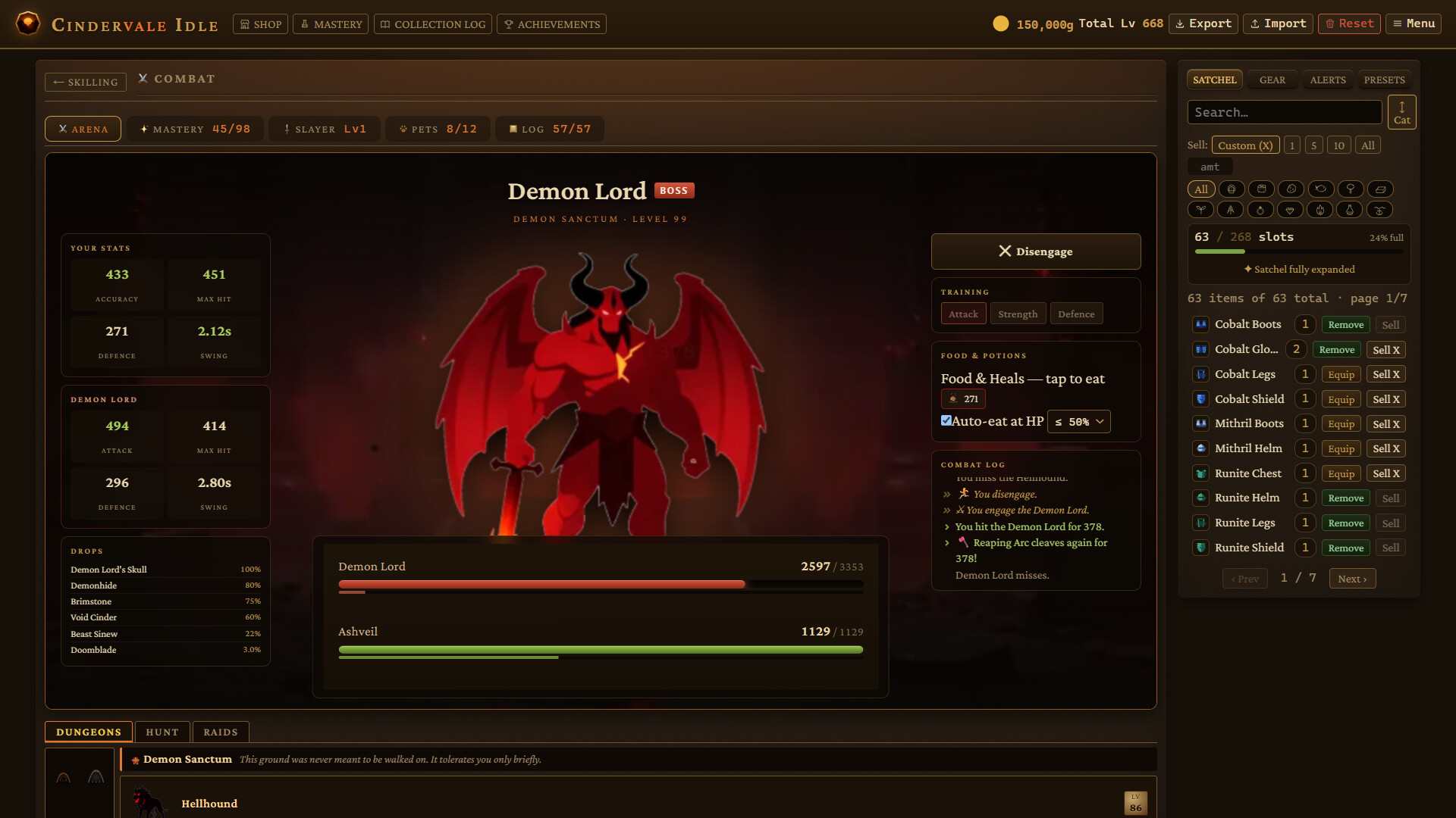 Cindervale Idle screenshot #4