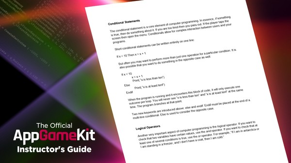 AppGameKit Classic - Educational Materials Pack