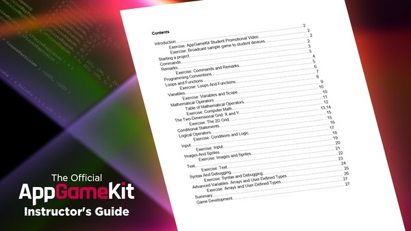 AppGameKit Classic - Educational Materials Pack