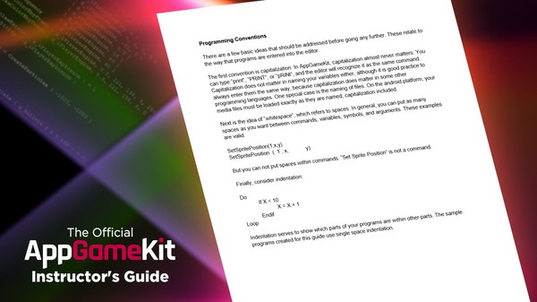AppGameKit Classic - Educational Materials Pack