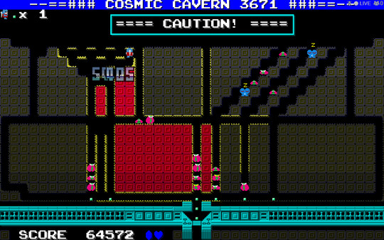 Screenshot z Cosmic Cavern 3671宇宙最大の地底最大の作戦