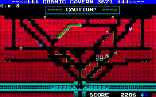 Screenshot z Cosmic Cavern 3671宇宙最大の地底最大の作戦