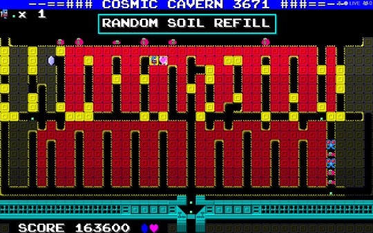 Screenshot z Cosmic Cavern 3671宇宙最大の地底最大の作戦