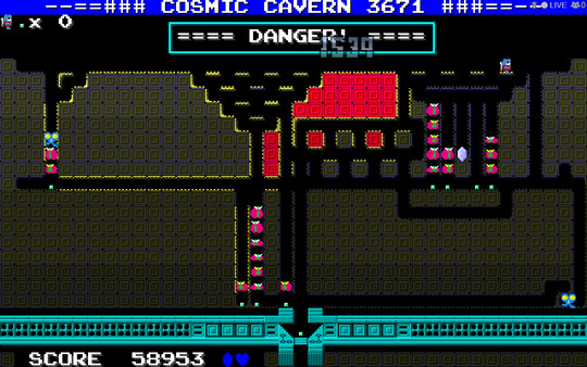 Screenshot z Cosmic Cavern 3671宇宙最大の地底最大の作戦